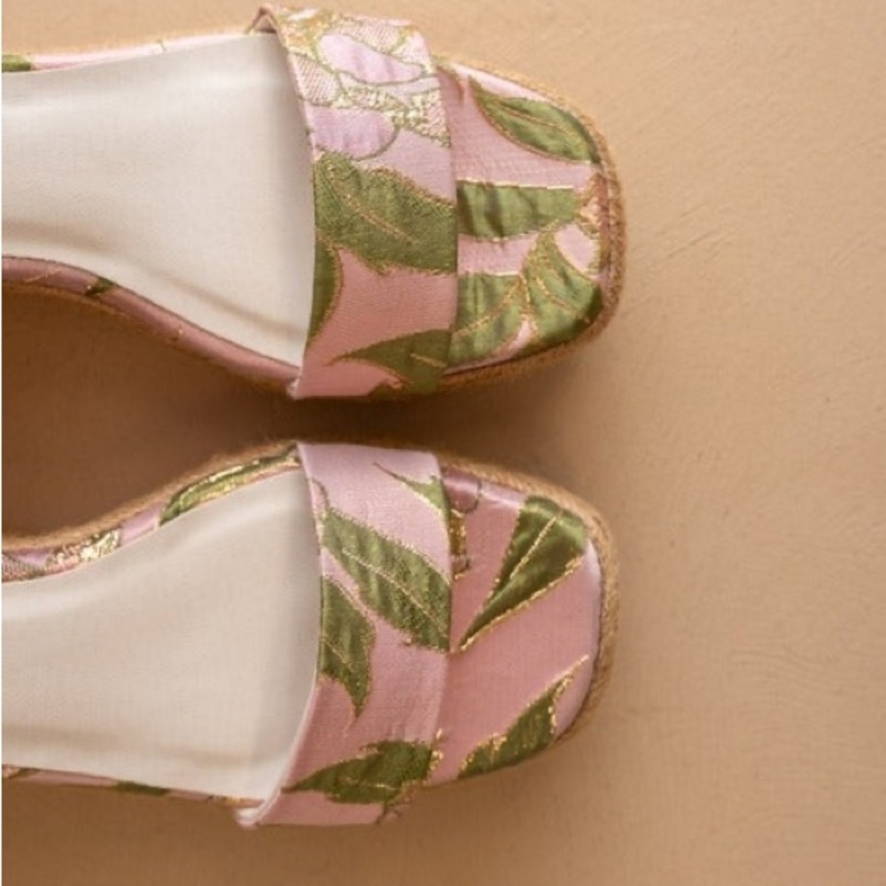 Rose Garden Floral Espadrille Wrap Wedge Sandals - Oasis Society - Picture 2 of 7